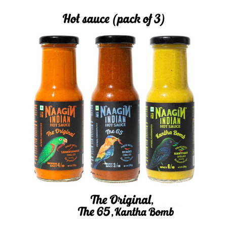 Hot Sauce - The Original + Kantha Bomb + The 65 (Pack of 3)